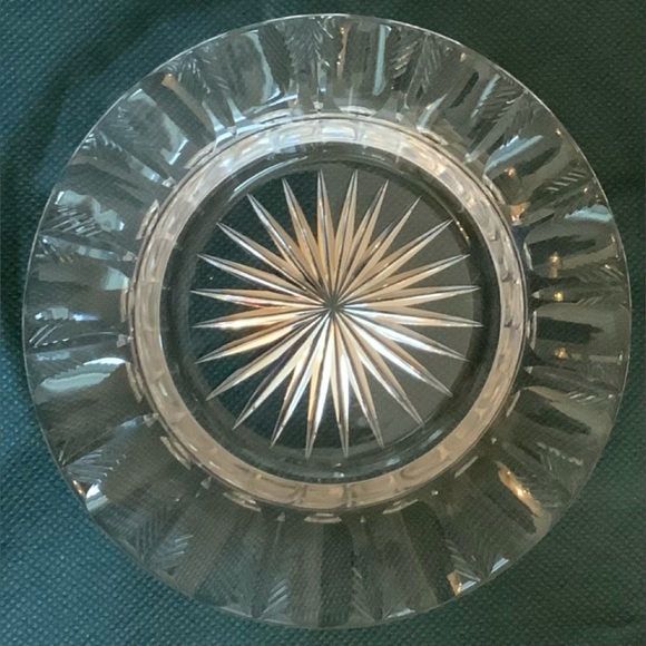 Vintage Accents Vintage Clear Crystal Cut Glass Ashtray Heavy